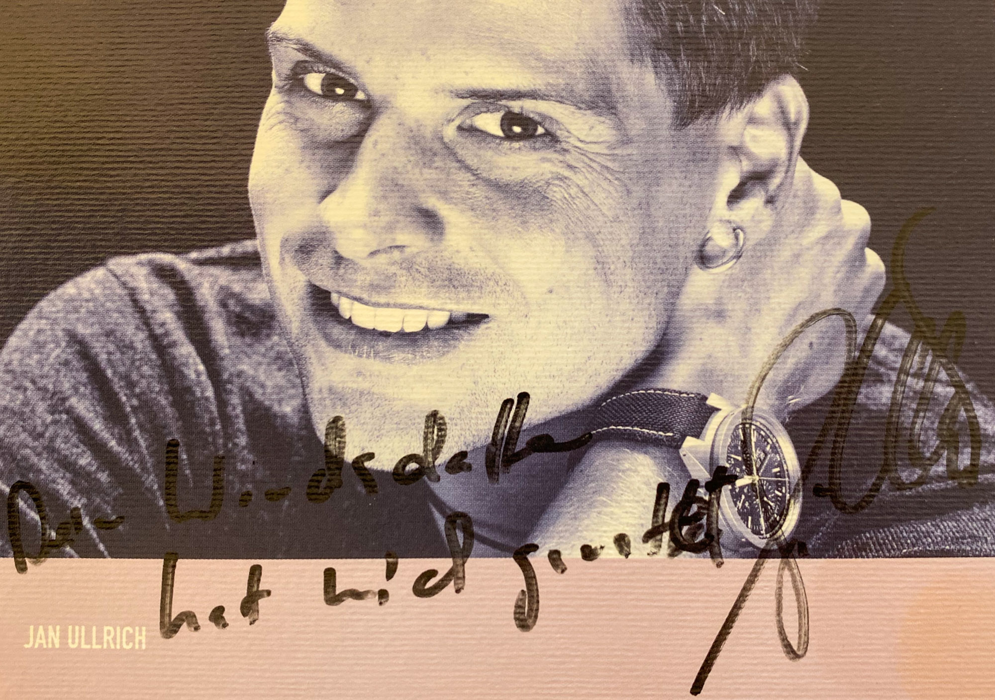 Ein Autogramm von Jan Ullrich